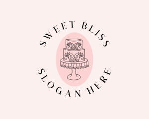 Floral Cake Bakeshop logo design