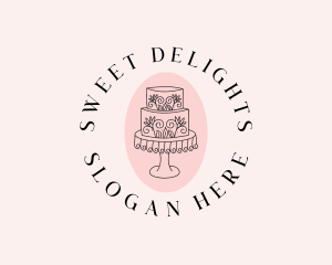 Floral Cake Bakeshop logo design