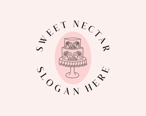 Floral Cake Bakeshop logo design