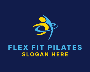 Pilates - Physical Fitness Human logo design