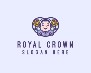 Prince - Baby Prince Flower logo design