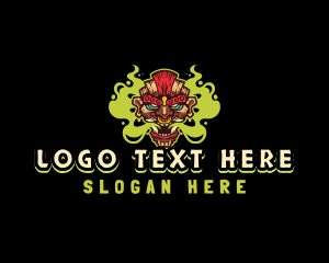 Tobacco - Tiki Mask Gaming Smoker logo design