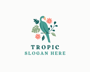 Tropical Bird Parrot logo design