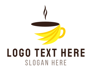 Cup - Banana Coffee Cafe logo design