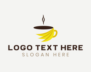 Cup - Banana Coffee Cafe logo design