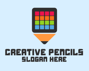 Pencil Calculator Application logo design