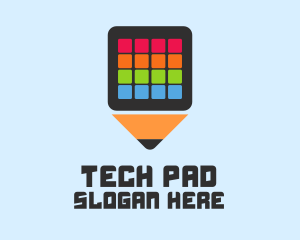 Ipad - Pencil Calculator Application logo design