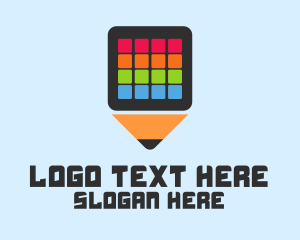 Colorful - Pencil Calculator Application logo design