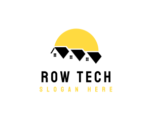 Row House Roofing logo design