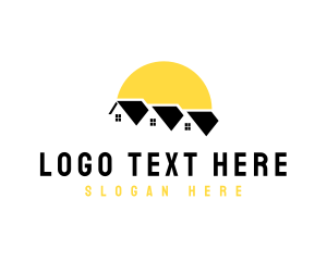 Construction - Row House Roofing logo design
