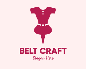 Pink Dress Pin  logo design