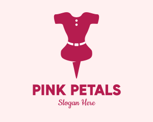 Pink Dress Pin  logo design