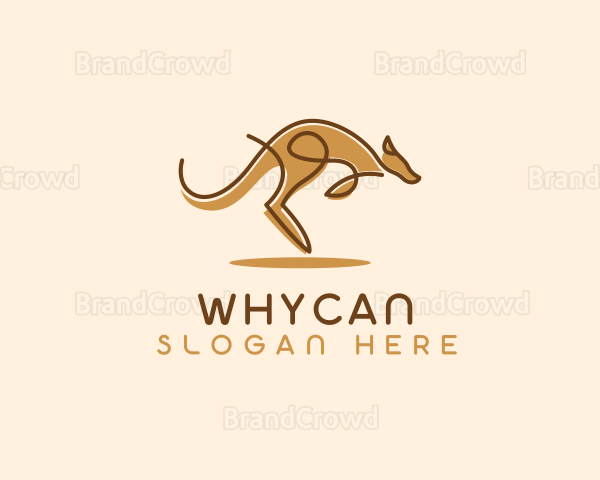 Safari Kangaroo Animal Logo