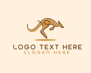 Safari Kangaroo Animal logo design