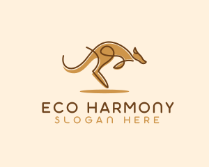 Biodiversity - Safari Kangaroo Animal logo design