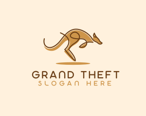 Zoo - Safari Kangaroo Animal logo design