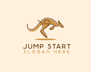 Kangaroo - Safari Kangaroo Animal logo design