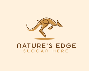 Wilderness - Safari Kangaroo Animal logo design