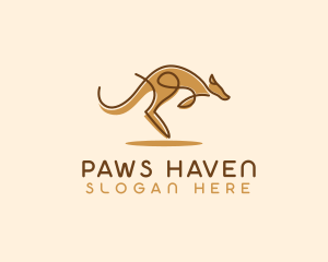 Animal Rescue - Safari Kangaroo Animal logo design