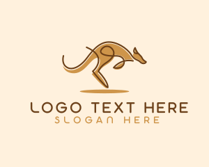 Kangaroo - Safari Kangaroo Animal logo design