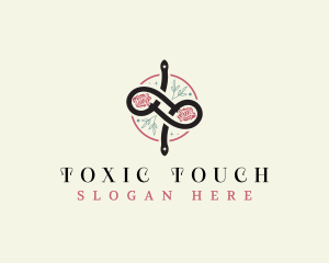 Boho Floral Snake logo design