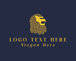 Statue - Merlion Head Landmark logo design