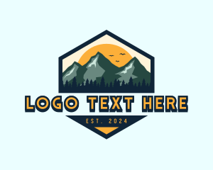 Explore - Mountain Hiking Climbing logo design