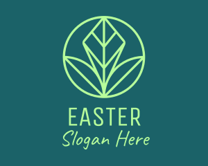 Vegan - Green Leaf Landscape logo design