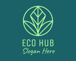 Ecosystem - Green Leaf Landscape logo design