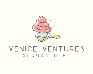 Spoon Cupcake Pastry Logo