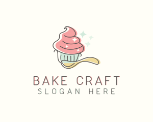 Spoon Cupcake Pastry logo design