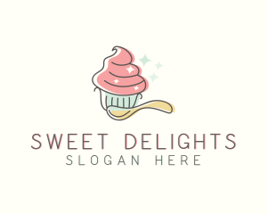 Spoon Cupcake Pastry logo design