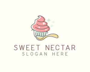 Spoon Cupcake Pastry logo design