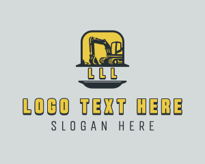 Excavator - Industrial Excavation Construction logo design