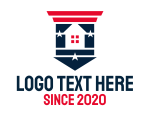 United States - Star Patriotic House logo design