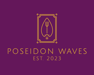 Poseidon - Luxury Leaf Trident logo design