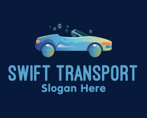 Transporation - Bubble Car Cleaning logo design