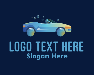 Driving - Bubble Car Cleaning logo design