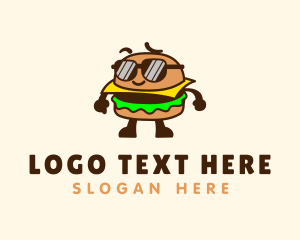 Food - Burger Food Mascot logo design