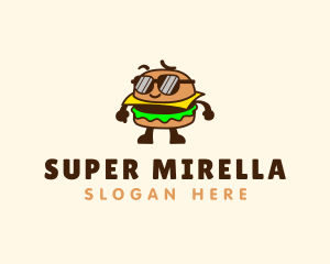 Sunglasses Burger Food Logo