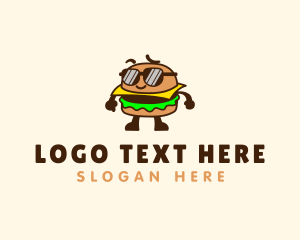 Sunglasses Burger Food Logo