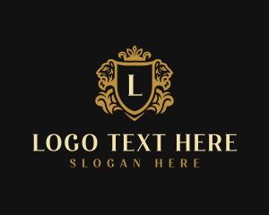 Crown - Luxury Shield Lion logo design