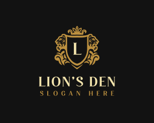 Luxury Shield Lion logo design