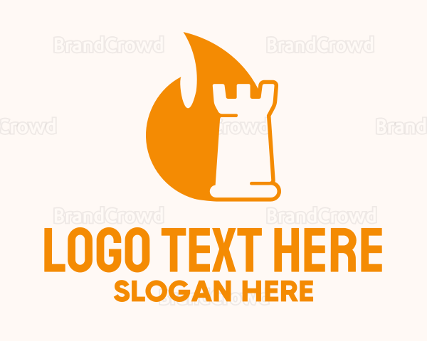 Strategic Flaming Rook Logo