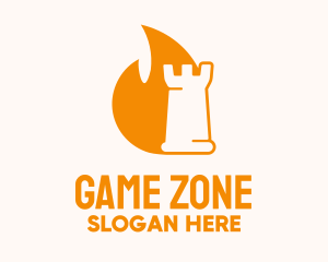 Player - Strategic Flaming Rook logo design
