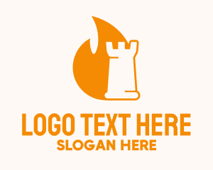 Warm - Strategic Flaming Rook logo design