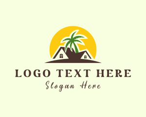 Vacation - Sun Tropical House logo design