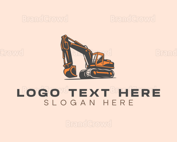 Excavator Heavy Machinery Logo