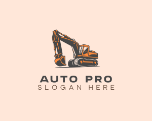 Demolition - Excavator Heavy Machinery logo design