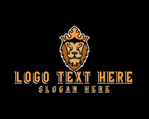 Leader - Lion King Crown logo design